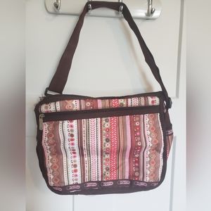 Vintage LeSportsac Flower print Messenger Bag, Made in USA